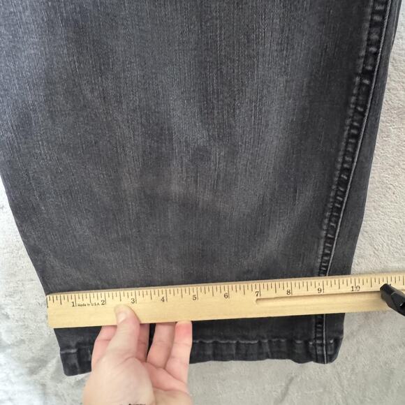 Paige Leenah Jeans Womens 34 Blacktop Destructed Wide Leg High Rise Denim - Picture 12 of 12